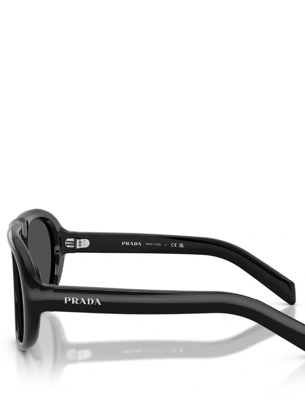 Prada Black Aviator-Style Sunglasses with Dark Lenses these can be unisex